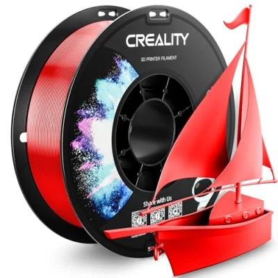 Afbeelding van CREALITY PETG filament 1,75 mm 3D printerfilament, 1 kg netjes opgerolde spoel, maatnauwkeurigheid ±0,03 mm, supersterk, geschikt voor de meeste FDM printers, rood