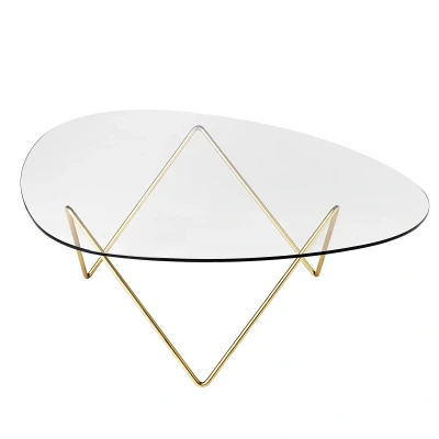 Afbeelding van GUBI Pedrera salontafel messing poten