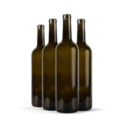 Afbeelding van WYSKONT Glazen fles 750 ml Bordeaux 32 stuks Wijnfles zonder kurk Waterfles Oliefles Lege likeurflessen flessen om te vullen Wijncadeau Wijnaccessoires
