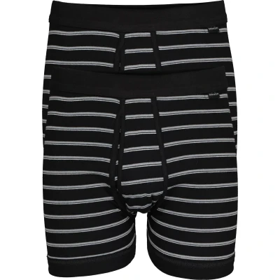 Afbeelding van SCHIESSER Original Classics shorts (2 pack) Feinripp met gulp zwart gestreept