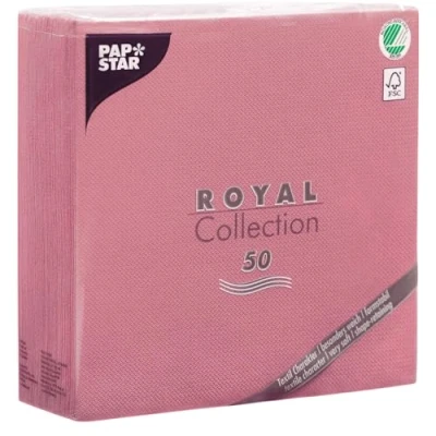 Afbeelding van Papstar &quot;ROYAL Collection&quot; 1/4 vouw 40 cm x roze, 81449, 1 50 stuks