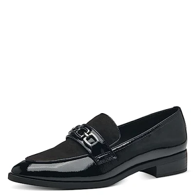 Afbeelding van MARCO TOZZI dames 2 24306 41 Slipper, Black Pat.Cb., 37 EU