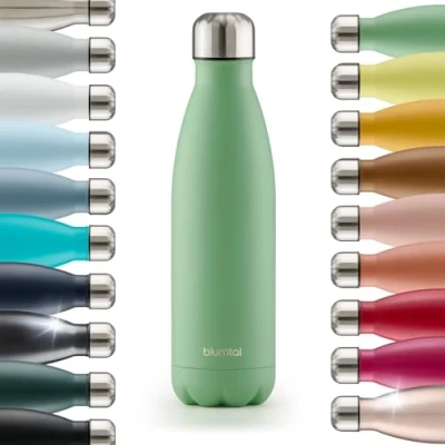 Afbeelding van Blumtal Thermosfles Met dubbele wand Thermosbeker Koffie, Thee en Koele dranken Travel Mug 1000ml Summer Green Groen