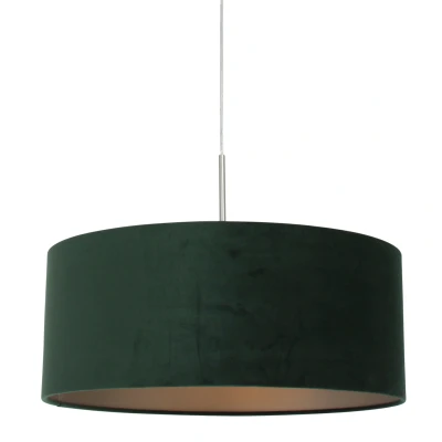 Afbeelding van Steinhauer Hanglamp Sparkled light 8148st staal groen velours kap goud