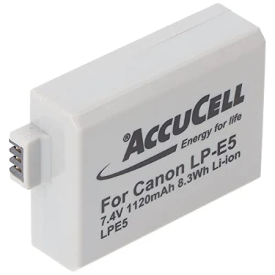 Afbeelding van AccuCell batterij geschikt voor Canon LP E5, EOS 500D, Rebel T1i