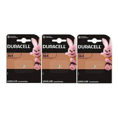 Afbeelding van 3 x Duracell 364 (3 blisters van 1 batterij), batterijen (SR621/V364/SR60/SR621W)