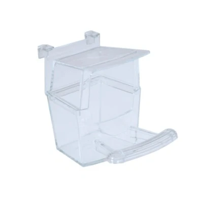 Afbeelding van Plastic vogel eet en voerbak 6x7,5cm