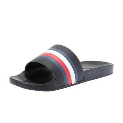 Afbeelding van Tommy Hilfiger Heren Pool Slide (FM0FM05233), zwart (zwart), 7 UK, Zwart, 41 EU