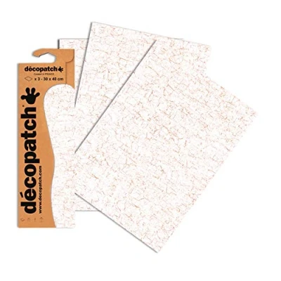 Afbeelding van Decopatch papier nr. 444 (wit goud, 395 x 298 mm) 3 pack
