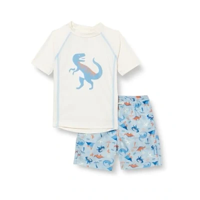 Afbeelding van Playshoes UV beschermende badset Dino ecru