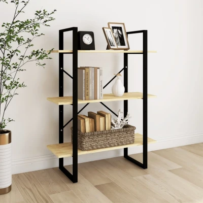 Afbeelding van Boekenkast met 3 schappen 80x30x105 cm massief grenenhout