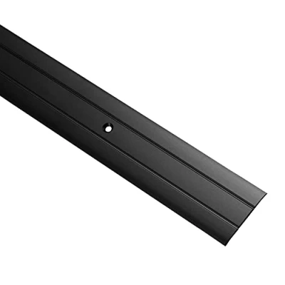 Afbeelding van Gedotec Overgangsprofiel, aluminium bodemlijst om te schroeven, overgangsrail voor vloeren, lengte 90 cm, breedte 37 mm, bodemprofiel, zwart, egalisatieprofiel geperforeerd, 1 stuk drempel