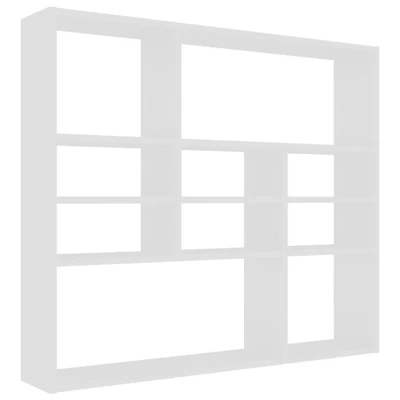 Afbeelding van Wandschap 90x16x78 cm bewerkt hout wit