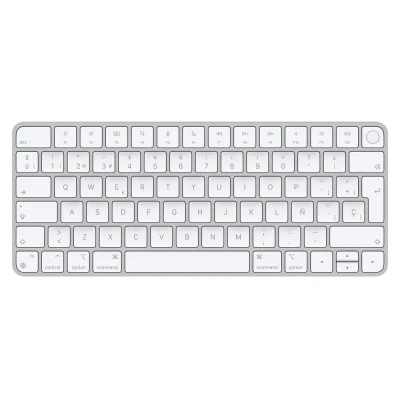 Afbeelding van Apple Magic Keyboard met Touch ID: Bluetooth, oplaadbaar. Werkt andere Mac computers silicon; Spaans, Witte Toetsen