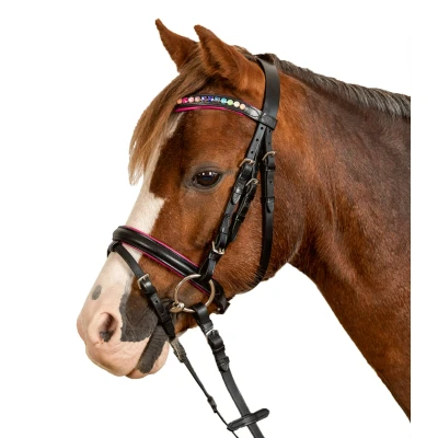 Afbeelding van Star Trenshoofdstel Pinky Engels Gecombineerd Zwart Pony
