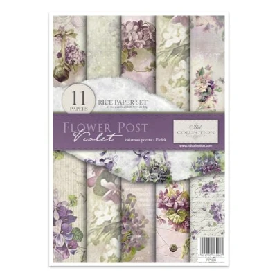 Afbeelding van ITD Collection Rijstpapier creatieve set A4 om te Snijden Papier vel 29,7 x 21 cm servettechniek meerdere kleuren (RP035 HS code 48021000)