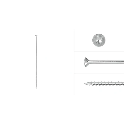 Afbeelding van Spaanplaatschroeven Verzinkt 6 x 280 mm Torx 25 met snijpunt Doos 100 Stuks