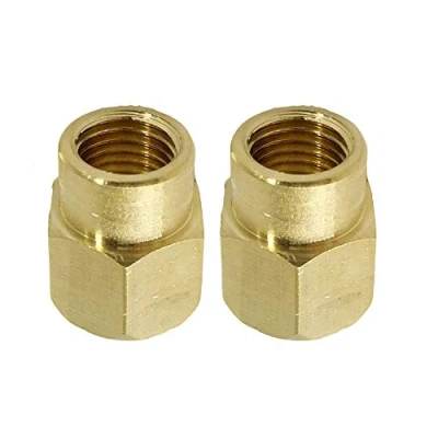 Afbeelding van 1/4 &quot;BSP tot 3/8&quot; BSP binnendraad messing reducer connector zeskantkop reducerende bus adapter fitting voor lucht water olie (Pack van 2)