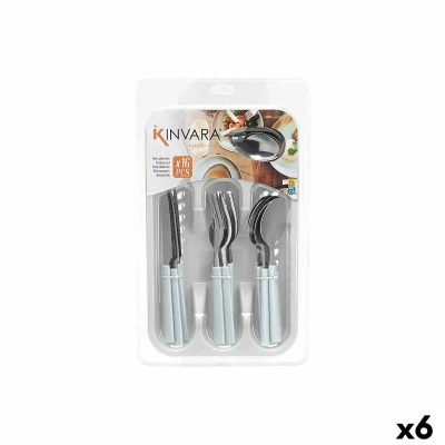 Afbeelding van Bestekset Wit Zilverkleurig Roestvrij staal Plastic (6 Stuks)