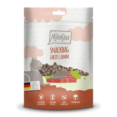 Afbeelding van MjAMjAM premium kattensnack snackzakje mals lamsvlees, pak van 1 (1 x 125 g), naturel zonder synthetische conserveringsmiddelen