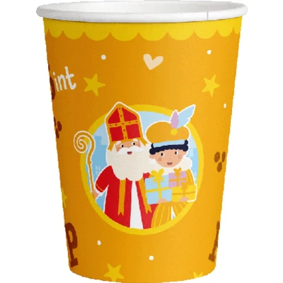 Afbeelding van Bekers Sinterklaas 8st 250ml