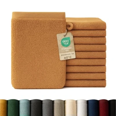 Afbeelding van Blumtal Terry Washandjes Set 10 x Washandje 15 20 cm Pompoen