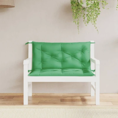 Afbeelding van Tuinbankkussens 2 st 100x50x7 cm oxford stof groen