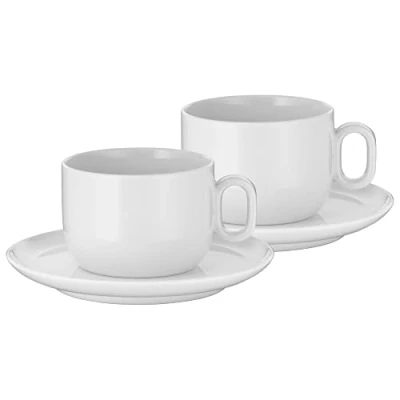 Afbeelding van WMF Barista Kop en schotel Cappuccino kopjes 2 delig