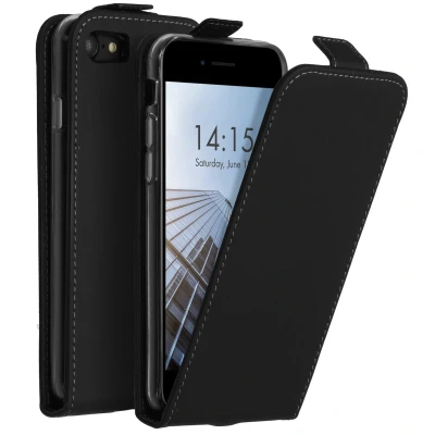 Afbeelding van Apple iPhone 7 Hoesje Kunstleder Accezz Flipcase Zwart Telefoonhoesje