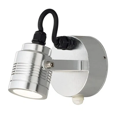 Afbeelding van Konstsmide Monza Medium 7941 310 LED buitenlamp met bewegingsmelder (wand) Energielabel: G (A G) vast ingebouwd 3 W Aluminium