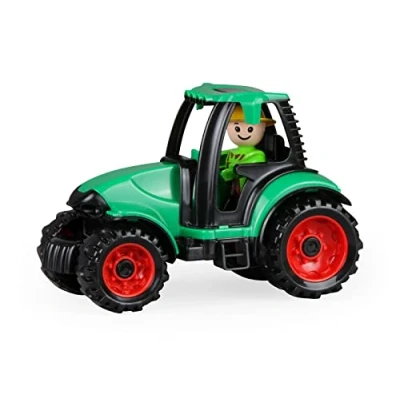Afbeelding van Lena 01624 Truckies tractor, stabiel kinderspeelgoedvoertuig ca. 17 cm lang, klein landbouwspeelgoedvoertuig, trekker voor kinderen vanaf 2+, robuust voertuig zandbak, strand en kinderkamer, Meerkleurig