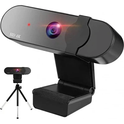 Afbeelding van 4K HD Webcam USB computerwebcam met Privacysluiter en Statief webcamera Autofocus