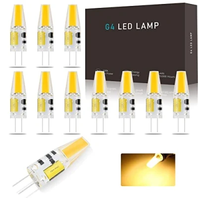Afbeelding van G4 LED lampen, 3W Warm Wit 3000K lamp AC/DC 12V 300LM, equivalent voor 30W halogeenlampen, flikkert Niet dimbaar (Color : White 3000K, Size 10PCS)