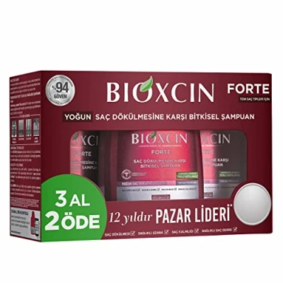 Afbeelding van bioxcin Forte shampoo 3x300ml 3 Halen 2 Betalen! (Anti Haaruitval shampoo) Herbal Bio bioxsine Anti Haaruival