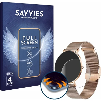 Afbeelding van Savvies Screenprotector voor Xcoast X Watch Siona 2 Folie Beschermfolie transparant volledig dekking (4 Stuks)