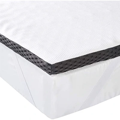 Afbeelding van Amazon Basics Topper, comfortabel, traagschuim, met bandjes, 4 x 180 200 cm