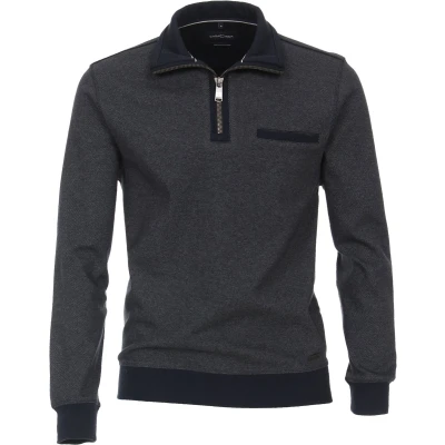 Afbeelding van Casa Moda Pullover Middenblauw maat S Heren Trui met Regular fit Pasvorm Katoen Suitable Herenkleding