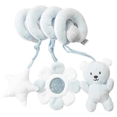 Afbeelding van Speelgoed Kinderwagen Ba Srliya Baby Wieg Activiteit Spiraal Knuffels Autostoel Opknoping Educatief (blauw)