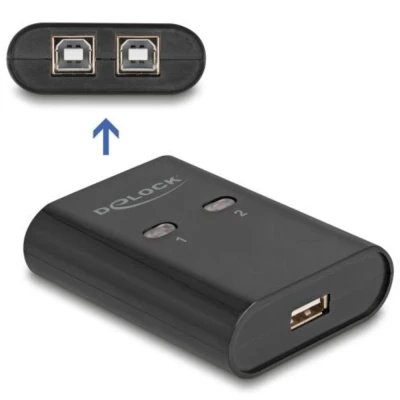 Afbeelding van Delock USB 2.0 Switch für 2 PC an 1 Gerät HQ products