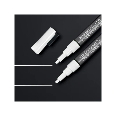 Afbeelding van Krijtstift Sigel wit 2stuks ronde punt 1 2 mm