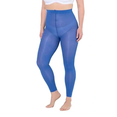 Afbeelding van Ulla Popken Dames kousenlegging, 60 denier, blauw (pauw), 62