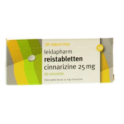 Afbeelding van Leidapharm Cinnarazine 25mg, 10 tabletten