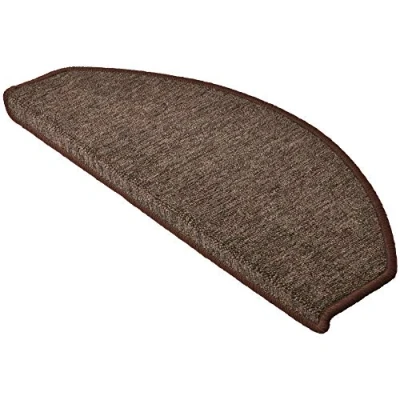 Afbeelding van Beautissu ProStair XXL Trapmatten voor Standaardtrappen 65x24 cm 15 Stuks Zelfklevend Trapmat Afgerond Bruin