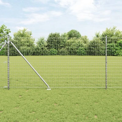 Afbeelding van vidaXL Euro Hek met 7 Spijker Palen 1x10 m Gegalvaniseerd Staal
