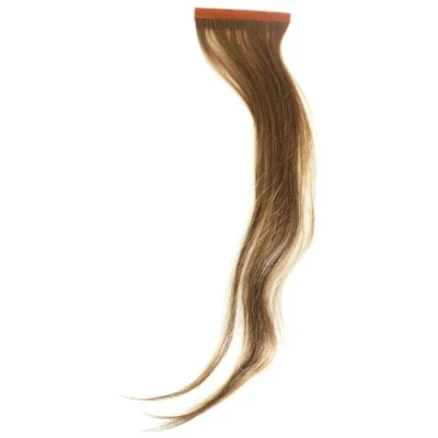 Afbeelding van Qwik X 100 Percent Indian Remi Menselijk Haar Tape Hair Extensions Kleur 8 Mousey Brown 41cm