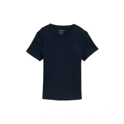Afbeelding van TOM Tailor MIT Rundhalsausschnitt Tshirt basic, Dames, Maat: Small, Sky captain blue