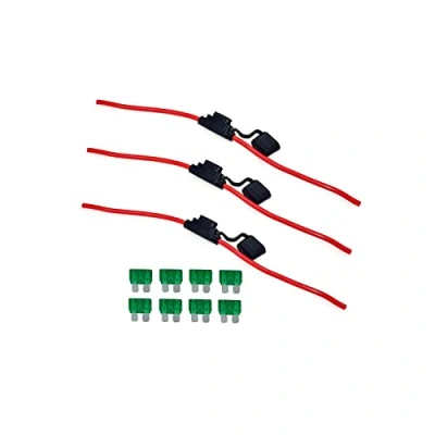 Afbeelding van KOLACEN Automotive Auto Truck In line 12 Gauge Waterdichte zekeringhouder voor Regular Standard Blade Type zekering AWG 30A