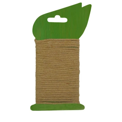 Afbeelding van Nature Jute Bindtouw Naturel Met Ijzeren Kern 5 m Klim En Geleide Artikel Ø2.75mm