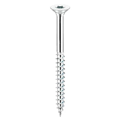 Afbeelding van Connex Universele schroeven 6,0 x 70 mm 1 kg grootpak verzonken kop TX aandrijving gedeeltelijke schroefdraad blauw verzinkt/schroefset/schroeven in zak / KL3246070