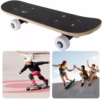 Afbeelding van Cheqo Klein Skateboard Voor Kinderen Houten Kinder Duurzaam Hout